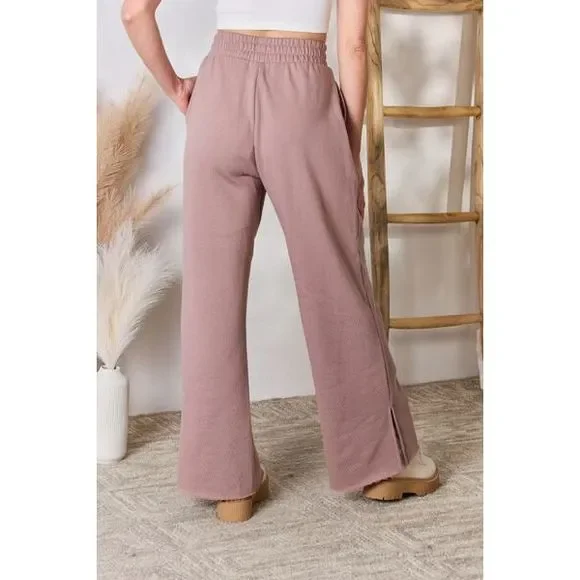 RISEN High Waist Slit Wide Leg pants - Picture 2 of 7